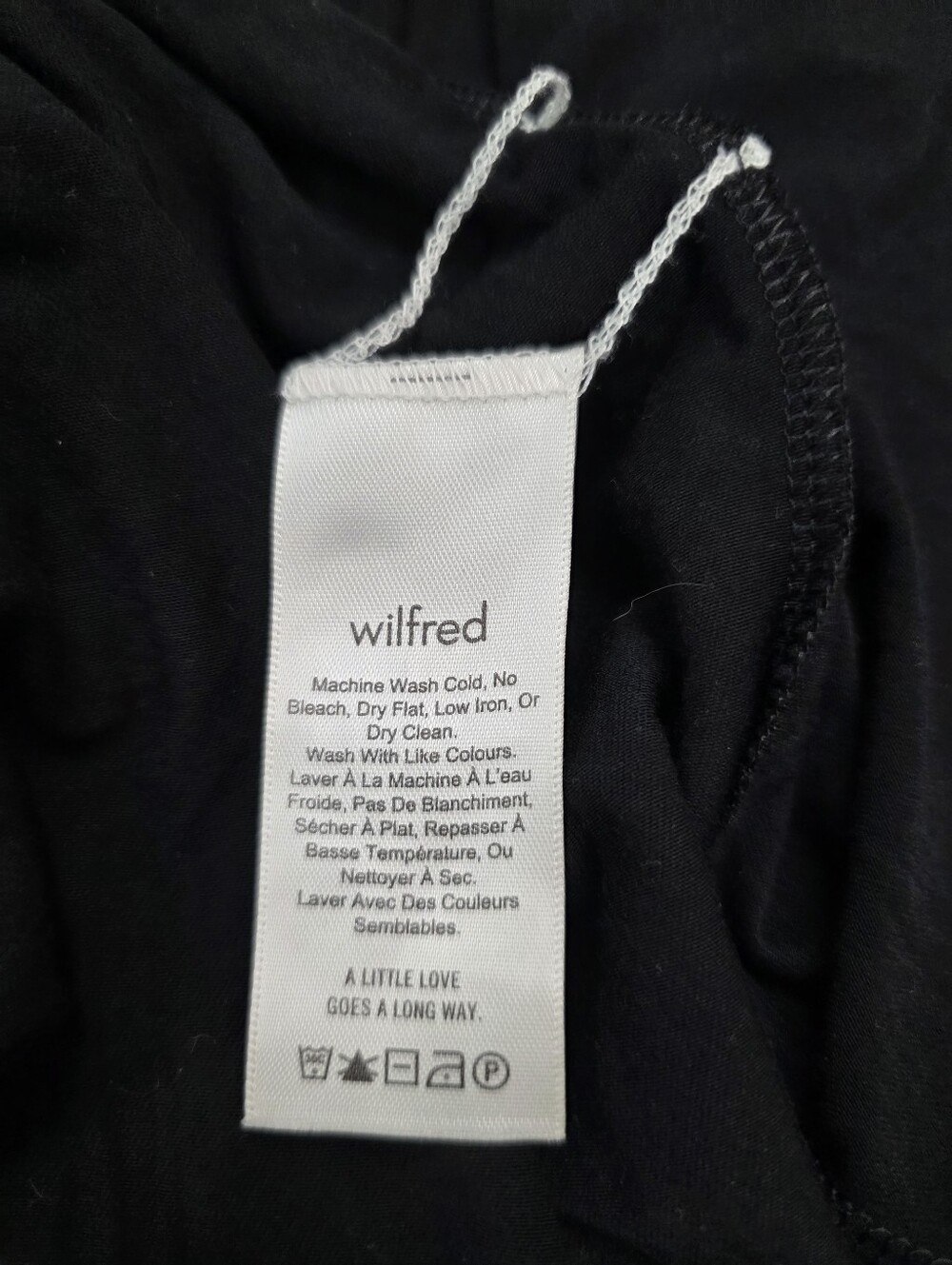 Wilfred Black Cold-Shoulder Midi Dress with Spaghetti Straps - Picture 5 of 8